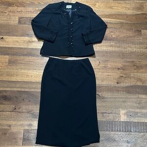 Kasper Black Women's Skirt Set with Beading